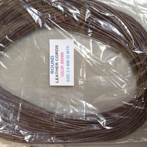 Round brown leather chords 3 MM 25 MTRS